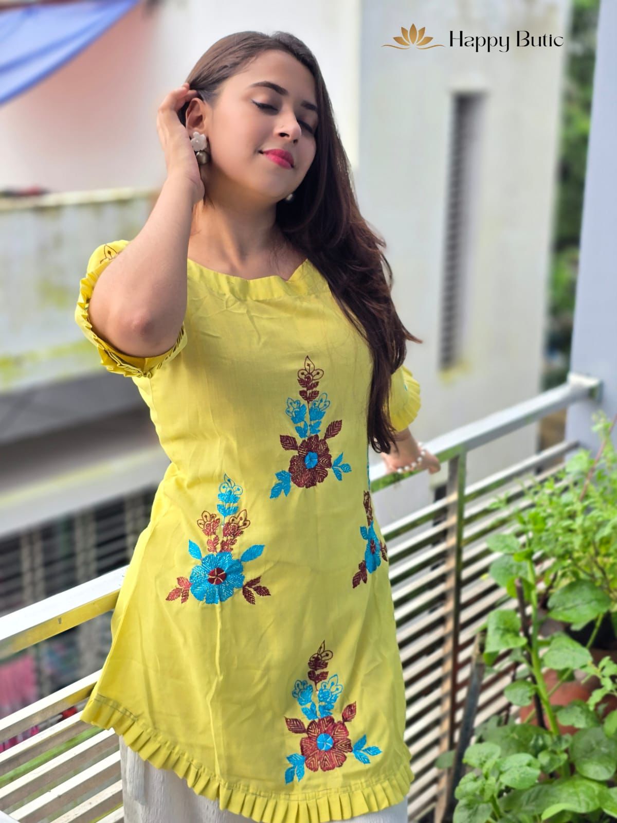 Ladish Kurti Lime lemon Color